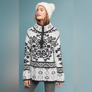 Anthropology MOTH Alaskan Quarter Zip Sweater